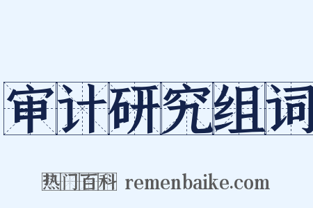 审计研究组词是什么意思的图片